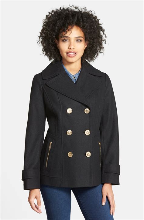 michael kors wool peacoat costco|Wool Blend Peacoat .